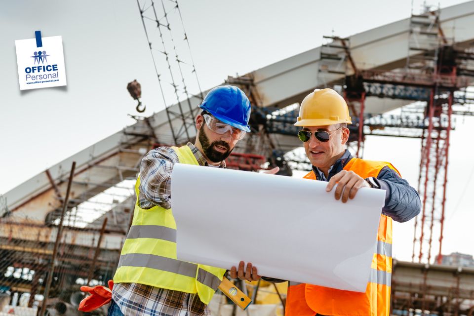 Bauingenieur, Baustelle, Bauplan, Mann, Helm, Bauarbeiter