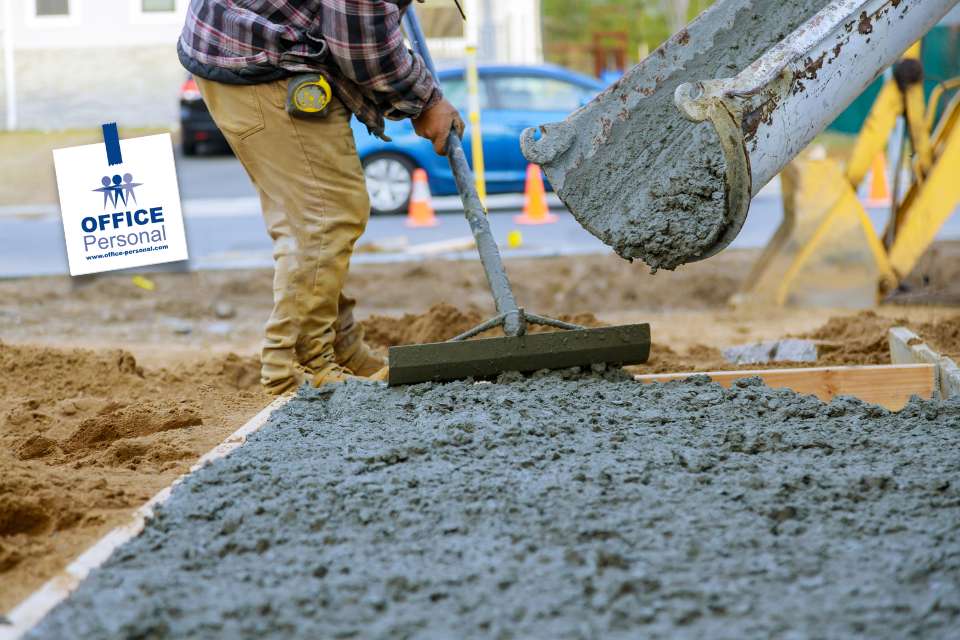 Betonfacharbeiter, Bauarbeiter, Bau, Baustelle, Beton, Wegebau